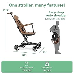 Evolur Cruise Rider Stroller, Lightweight Stroller
