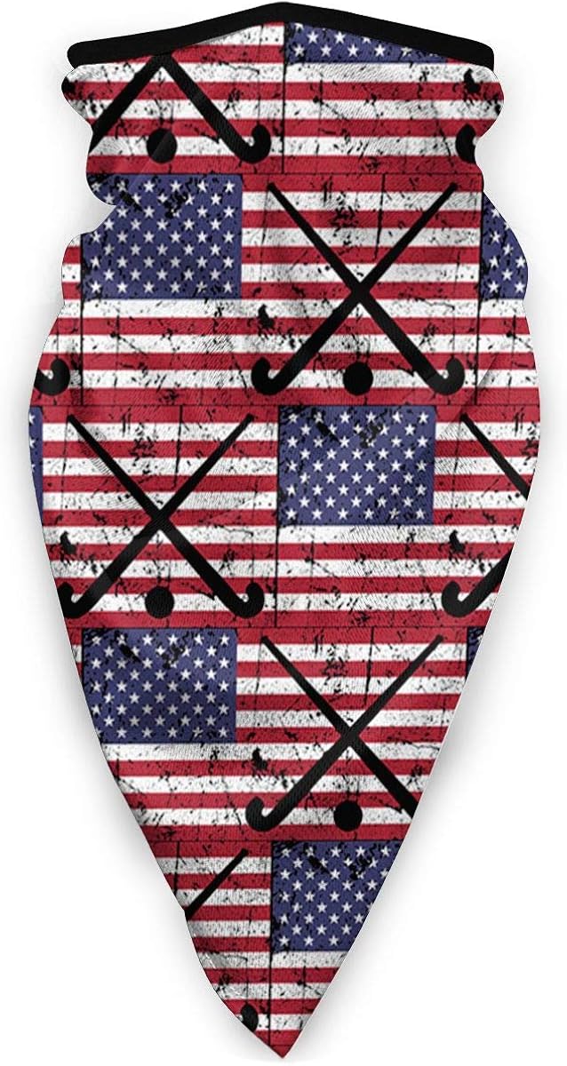 Field Hockey USA American Flag Hockey Stick & Ball Worn Distressed