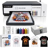 VELOZONE A4 L8058 DTF Printer Bundle with Curing Oven, 720 x 1440 DPI CMYK+W Direct to Film Printer, AcroRip for Windows, Ink, Powder and 100 A4 Film Sheets