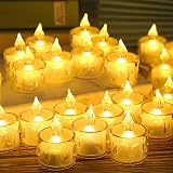KOOSREEL Battery Tea Lights 24pk Warm Yellow Flameless LED Candles 100+ Hours view 6