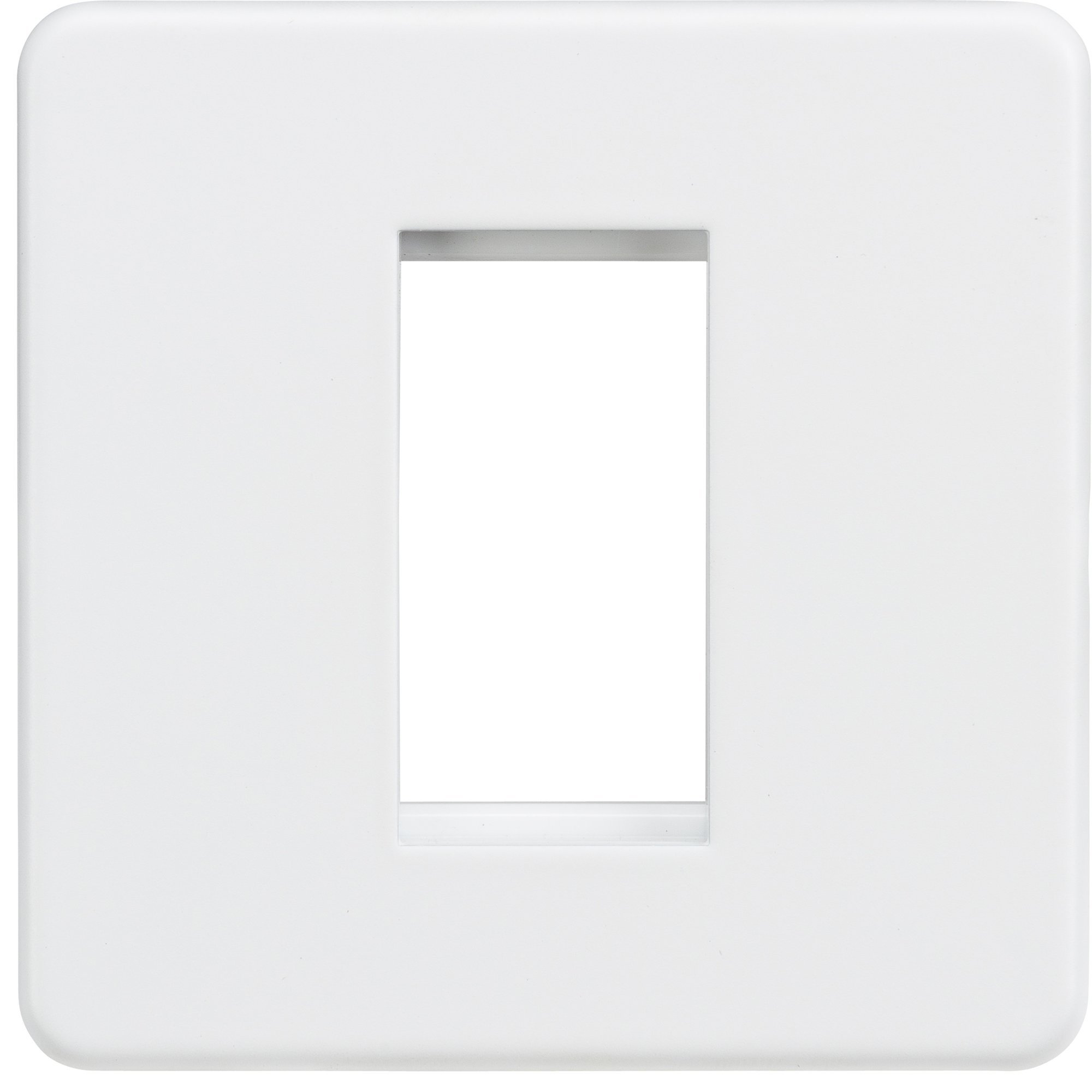 Knightsbridge SF1GMW Screwless 1G Modular faceplate-Matt White