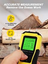 AZUNO Wood Moisture Meter 8 Modes Digital Damp Tester Backlit LCD 3 Color view 2