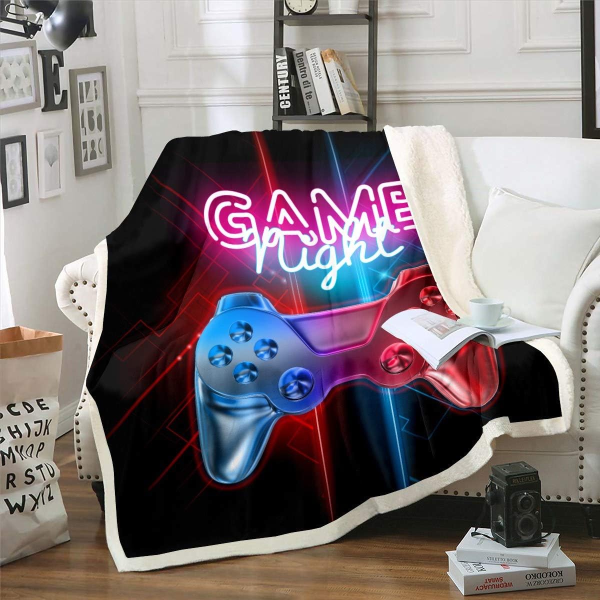 Gamepad Blanket for Kids Boys Teens Gamer Throw Blanket Video Game