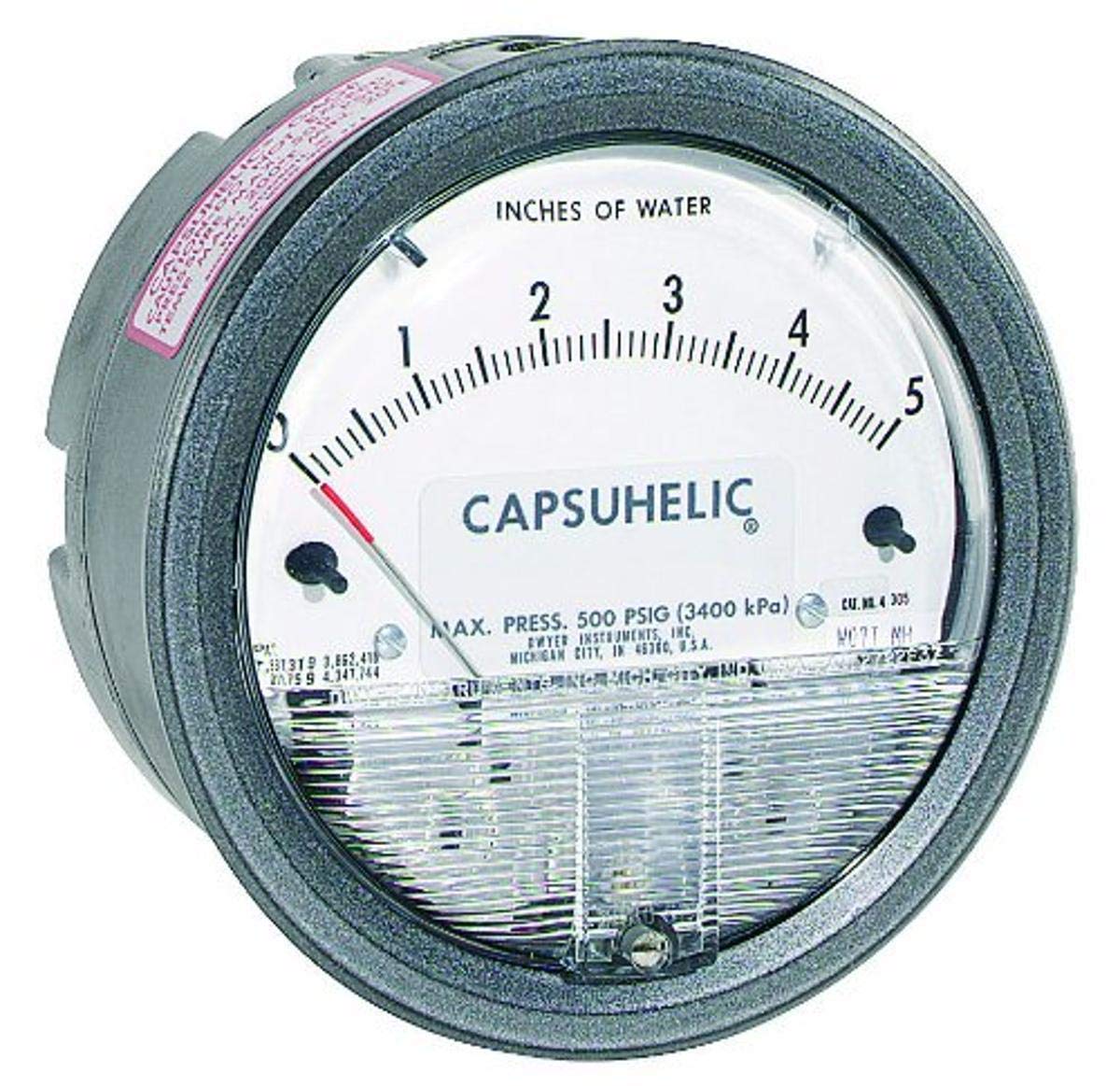 Dwyer Capsuhelic Series 4000 Differential Pressure Gauge Range 10010WC tillescenter Pressure