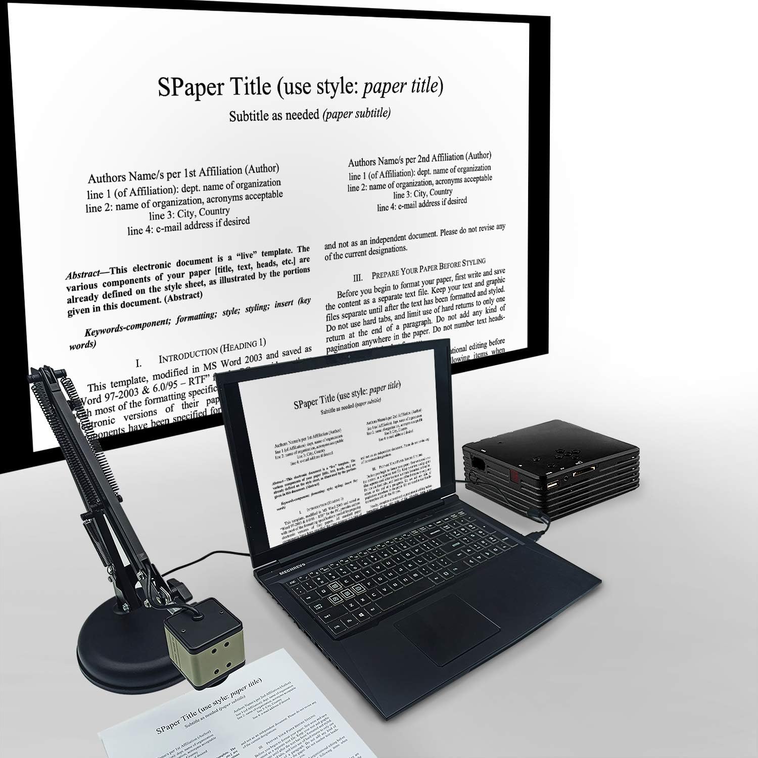 ANSAUCT Document Camera for Teachers, 8 MP Auto Focus USB Document Camera for Distance Education Teaching Web Conferencing Remote Learning, Doc Camera for Laptop Windows Mac OS Chromebook Compatible : Electronics