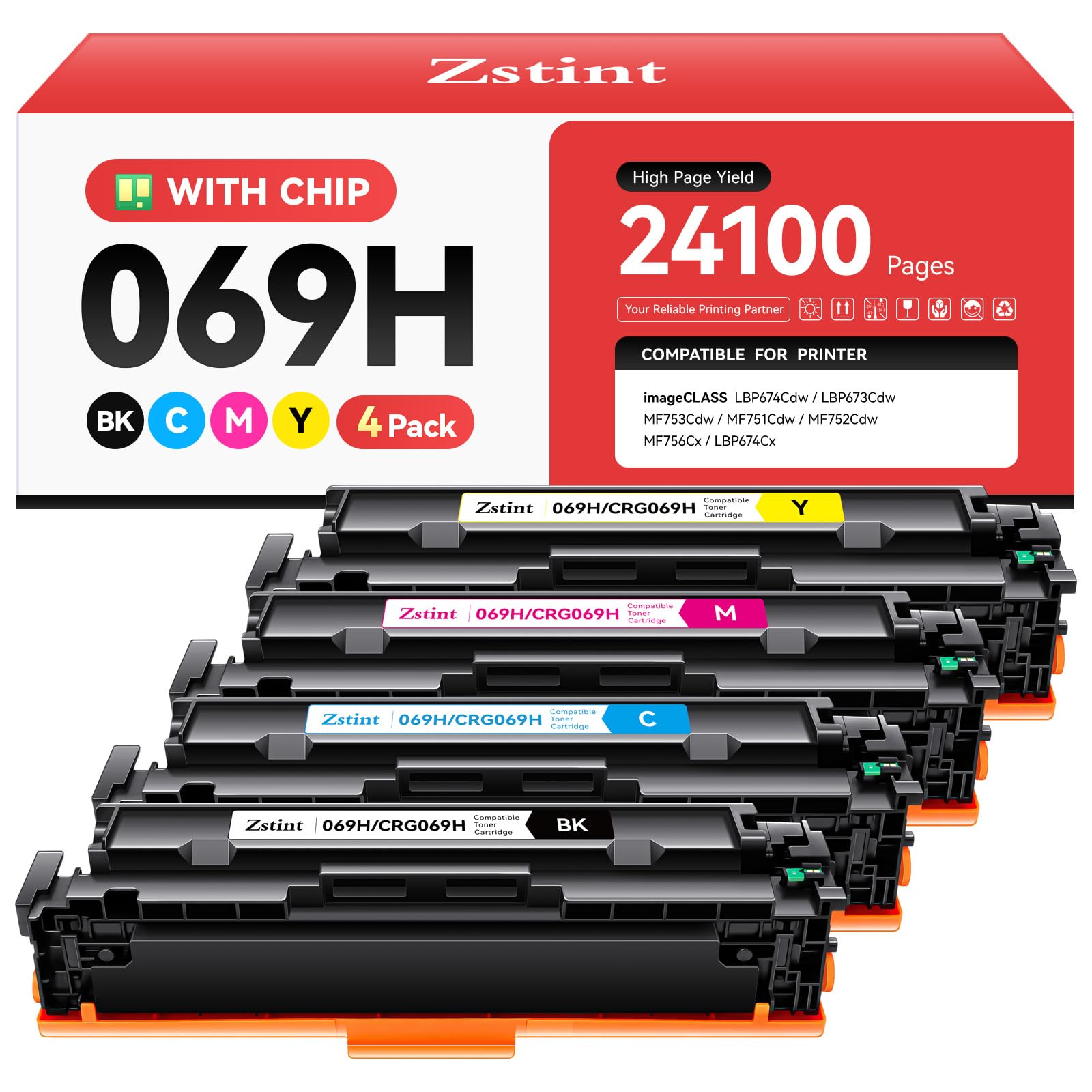 069H 069 Toner Cartridge Set 4-Pack MF753Cdw High