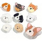 Molybdix 9 Pcs Dog Chip Clips, Cute Acrylic Snack and Food Bag Sealers | Dog Shaped Bag Clips With Secure Grip For Chips, Bread, Coffee And Snack Bags, Reusable Food Storage Clips For Kitchen