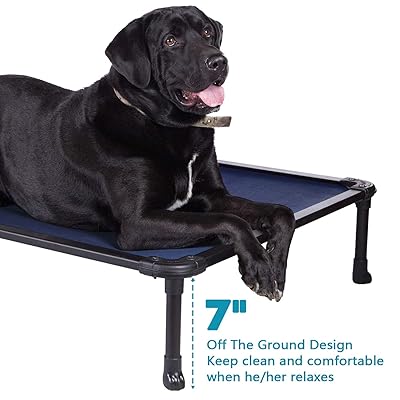 Buy Veehoo Chew Proof Elevated Dog Bed Cooling Raised Pet Cot For Large Dog Rustless Aluminum Frame And Durable Textilene Mesh Fabric Unique Designed No Slip Feet For Indoor Or Outdoor