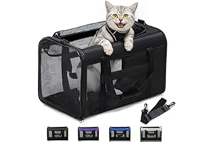 Conlun Cat Carrier Bag,Soft-Sided Pet Carriers for Dogs with 4-Sided Mesh,Airline Approved Cat Transport Carrier for Small&Me