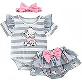 Aoswep Baby Girl Clothes Infant Newborn Girl Outfits Summer Clothes Romper Short