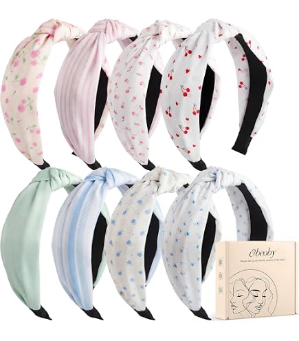 Amazon.com : YETASI Black Floral Knotted Headband for Women  display picture 2