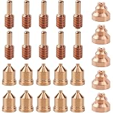 25Pcs 212724, 219676, 212730 Kit for Miller Spectrum 875 Cutter ICE-60T/TM | 10Pcs 212724 Electrode 10Pcs 219676 Nozzle Tip 5Pcs 212730 Drag Shield, Pure Copper Plasma Cutter Consumables