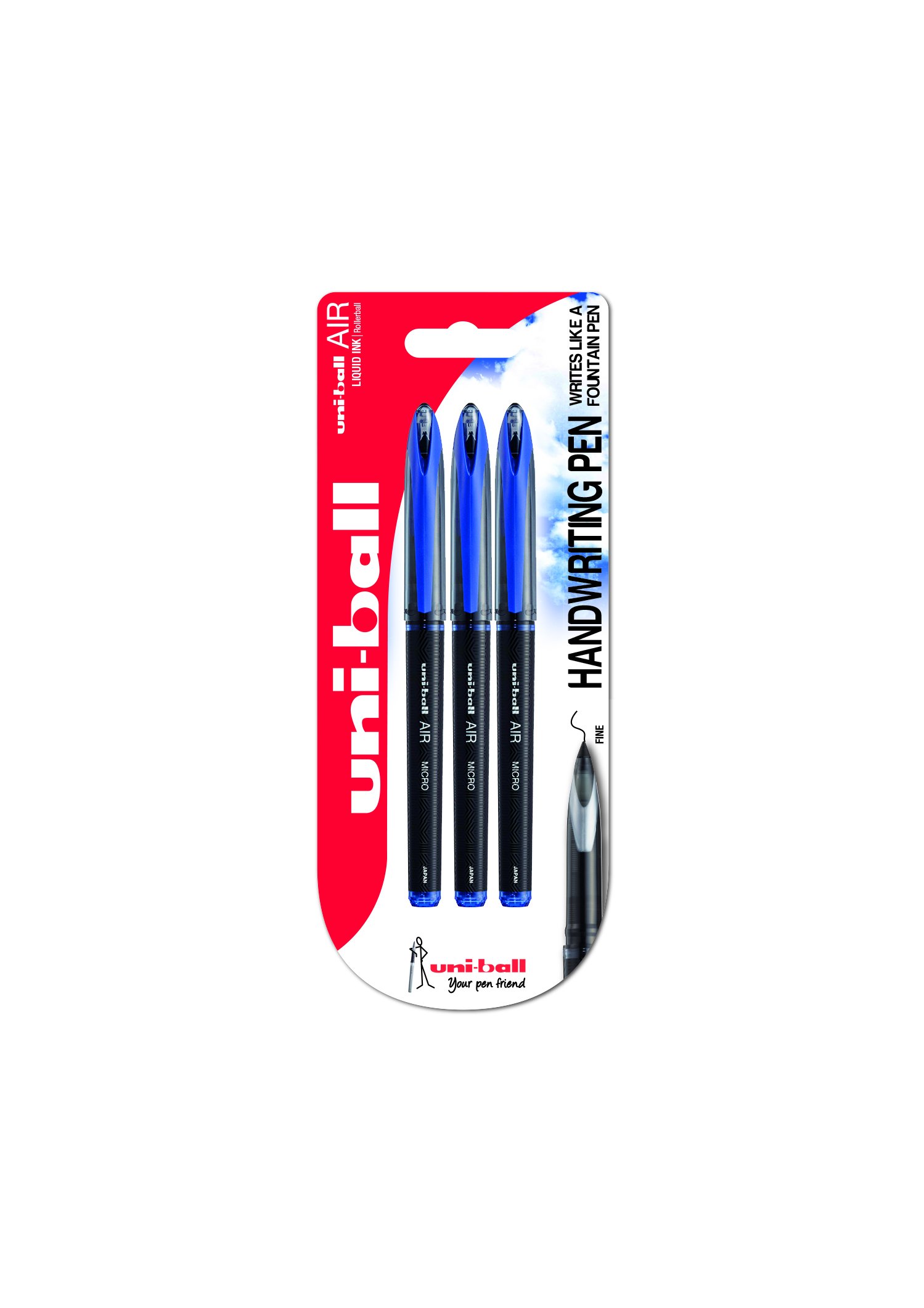 uni-ball UB-188-Micro Air Ballpoint Pen Super Ink Counterfeit Proof Fountain Tip Black Ref 153544351