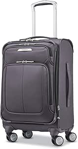 Samsonite Solyte DLX Softside Expandable Luggage with Spinner Wheels, Mineral Grey, Carry-On 20-Inch