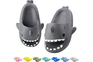 LAKIGE Kids Shark Cloud Slides | Toddler Boys Girls Shower Slippers | Boys Girls Cute Cartoon Fish Flip Flops | Beach Pool Home Sandals | Quick Dry Non-Slip