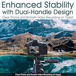 UBeesize 74" Camera Tripod with Phone Holder and