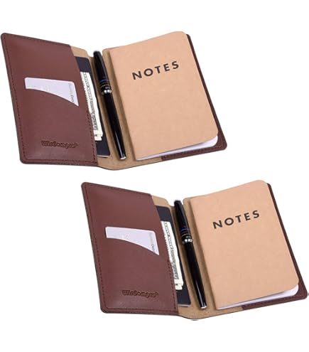 Leather Field Notes Cover, Leather Notebook Cover 3.5 X 5.5 In. With Card And Pen Holder, Handmade Protective Storage For Pocket Moleskine Journal Cover, Book & Notebooks, Notepad Wallet For Travelers