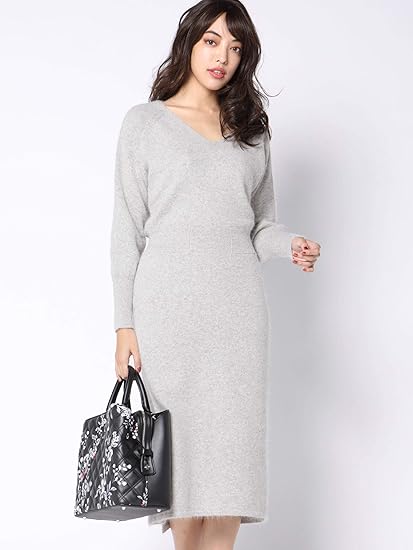 Amazon ビッキー Vicky 小嶋陽菜さん着用 アンゴラ混ニットワンピース M ライトグレー セーター 通販 Amazon ビッキー Vicky 小嶋陽菜さん着用 アンゴラ混ニットワンピース M ライトグレー セーター 通販