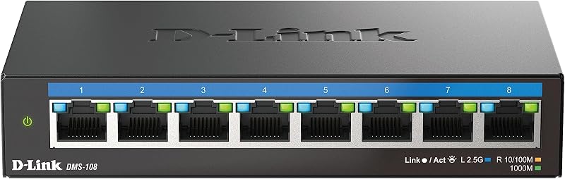 D-Link DMS-108 8-Port 2.5G Unmanaged Desktop Switch