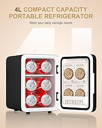 CUTIEWORLD Makeup Fridge With Dimmable LED Light