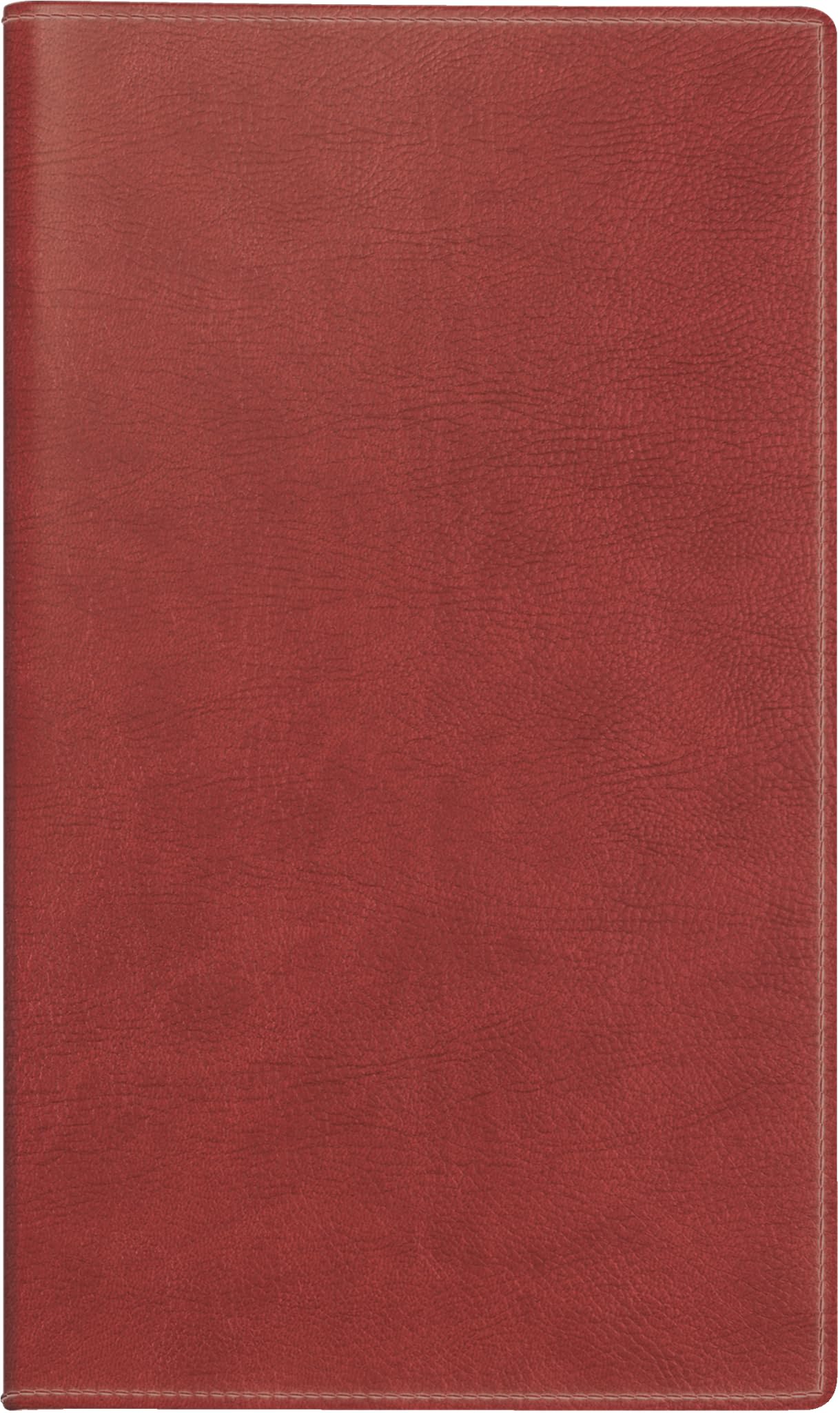 rido/idé Pocket Diary Model Mini Planner d 15 (2025), 2 Pages = 1 Month, A6, Faux Leather Cover Prestige, Reddish Brown