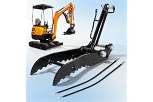 VORGENS Hydraulic Thumb Clip, Mini Excavator Thumb Fit for Mini Excavators Below 3 Tons & 1 Ton Excavator Thumb HT-10C HT-10CZ HT-10D HT-10G, etc. #Single Hole Excavator Hydraulic Thumb w/o L Bracket!