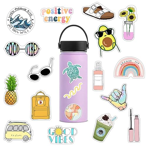 BEUTEESER 35 Pcs VSCO Vinyl Cute Waterproof Stickers for Hydro