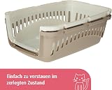 Kerbl Pet Transport Box Expedion with Plastic Door 45 x 30 x 30 cm Cream Taupe view 3