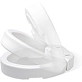 Carex Hinged Elongated Toilet Seat Riser, Adds 3.5 Inches of Height to Toilet, 300 Pound Weight Capacity, Raised Toilet Seat