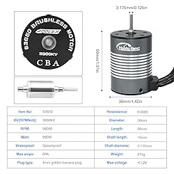 Hobby Fans Waterproof S3650 3900KV Brushless Motor