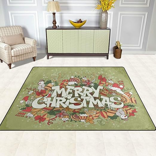 Christmas Area Rugs 5x4, Area Rugs for Living Room Bedroom