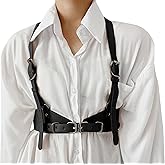 Happy Cherry Harness Belt for Women Punk Belt PU Leather Fashion Accessories for Dress Blouses