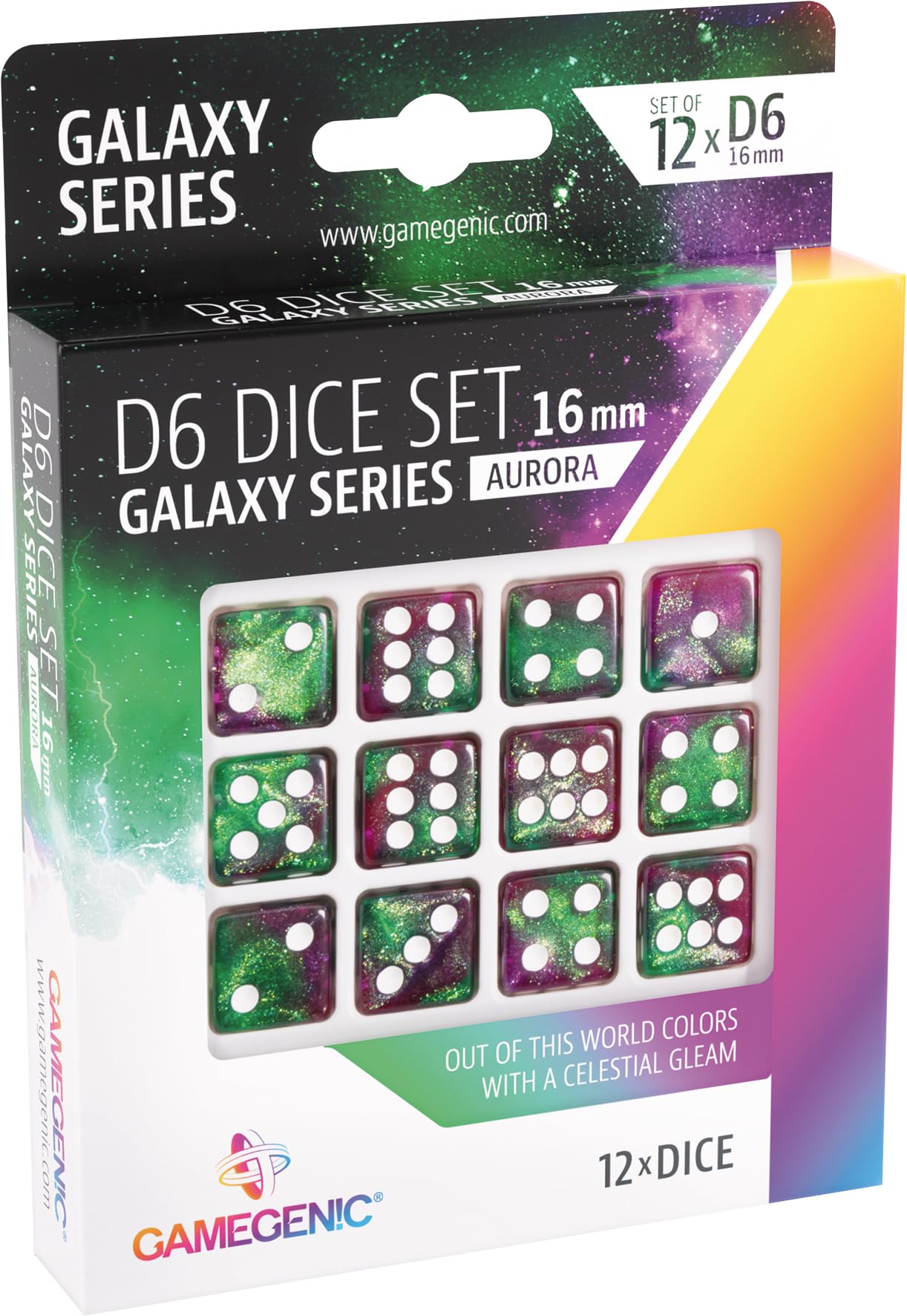 Gamegenic, Galaxy Series - Neptune - D6 Dice Set 12 mm — image 1