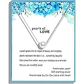 Single Pearl Necklace Crafted with 6mm Freshwater Cultured Pearl and Sterling Silver Adjustable Cable Chain, Gifts for Women, Teenage Girls