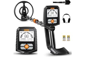 SUNPOW Metal Detector for Adults & Kids, Kids Metal Detector kit Waterproof for Gold Detecting, Stable Anti-Interference, Higher Accuracy, Bigger LCD Display, 4 Modes, 8" Search Coil, MD13