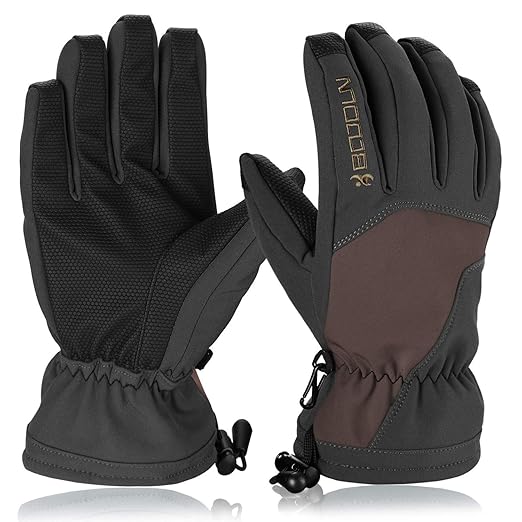 HiCool Skihandschuhe Winter Sporthandschuhe Schi Handschuhe Winddicht Wasserdicht Rutschfest Atmungsaktiv für Skifahren Eisla