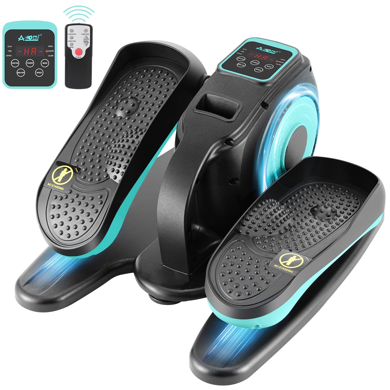 Photo 1 of AODI Under Desk Elliptical Machine, Ellipse Leg Exerciser for Seniors Adults, Adjustable Speeds Elliptical Trainer with Remote Control, Quiet & Portable Mini Seated Pedal Exerciser for Home Office Use