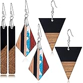 AntDear Wood Earring, Wooden Earrings for Women, Boho Earrings Women Dangling Bohemian Statement Earrings with Gifts Packing