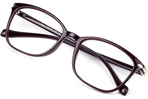 Blue Light Blocking Glasses for Women/Men, Anti Eyestrain, Computer Reading, TV Glasses, Stylish Square Frame, Anti Glare