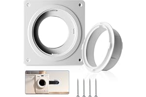 SENSHARE Dryer Vent Wall Plate Connector Kit - 4 Inch Duct Connector Flange, Quick Connect & Quick Release, Twist & Lock Tight, Easy to Maintain and Clean,for Wall, Ceiling, Attic, Laundry(4inch)
