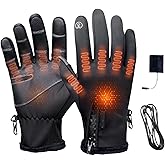 Heated Glove Liners, USB Electric Heated Gloves, Ultrathin Hand Warmer with 3 Heat Settings for Work Cycling Skiing Hiking Ou