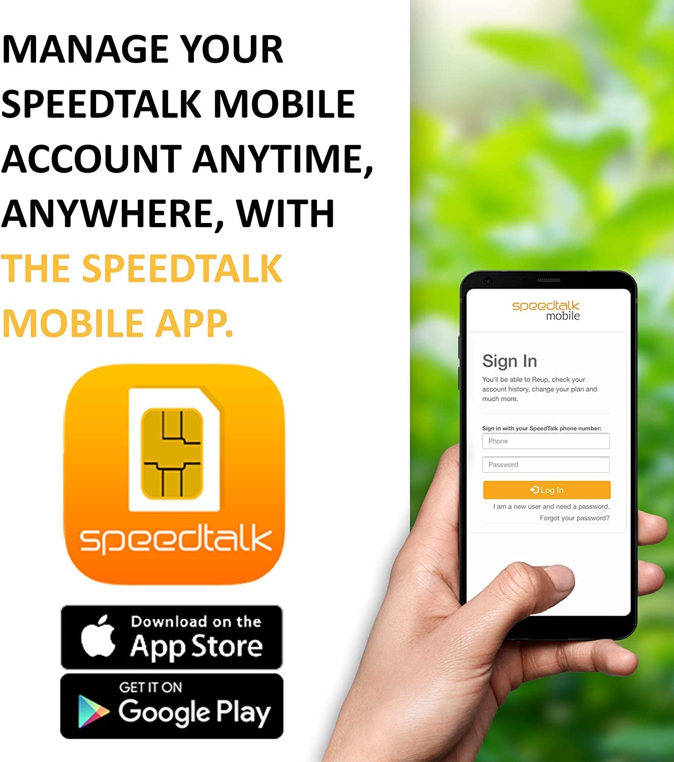 SpeedTalk Prepaid Phone Plan – Unlimited Talk & Text + 2GB - 5G 4G LTE Data – SIM Card for Unlocked Cell Phones & Smartphones – Bring Your Own Phone – 30 Day Nationwide Wireless Service