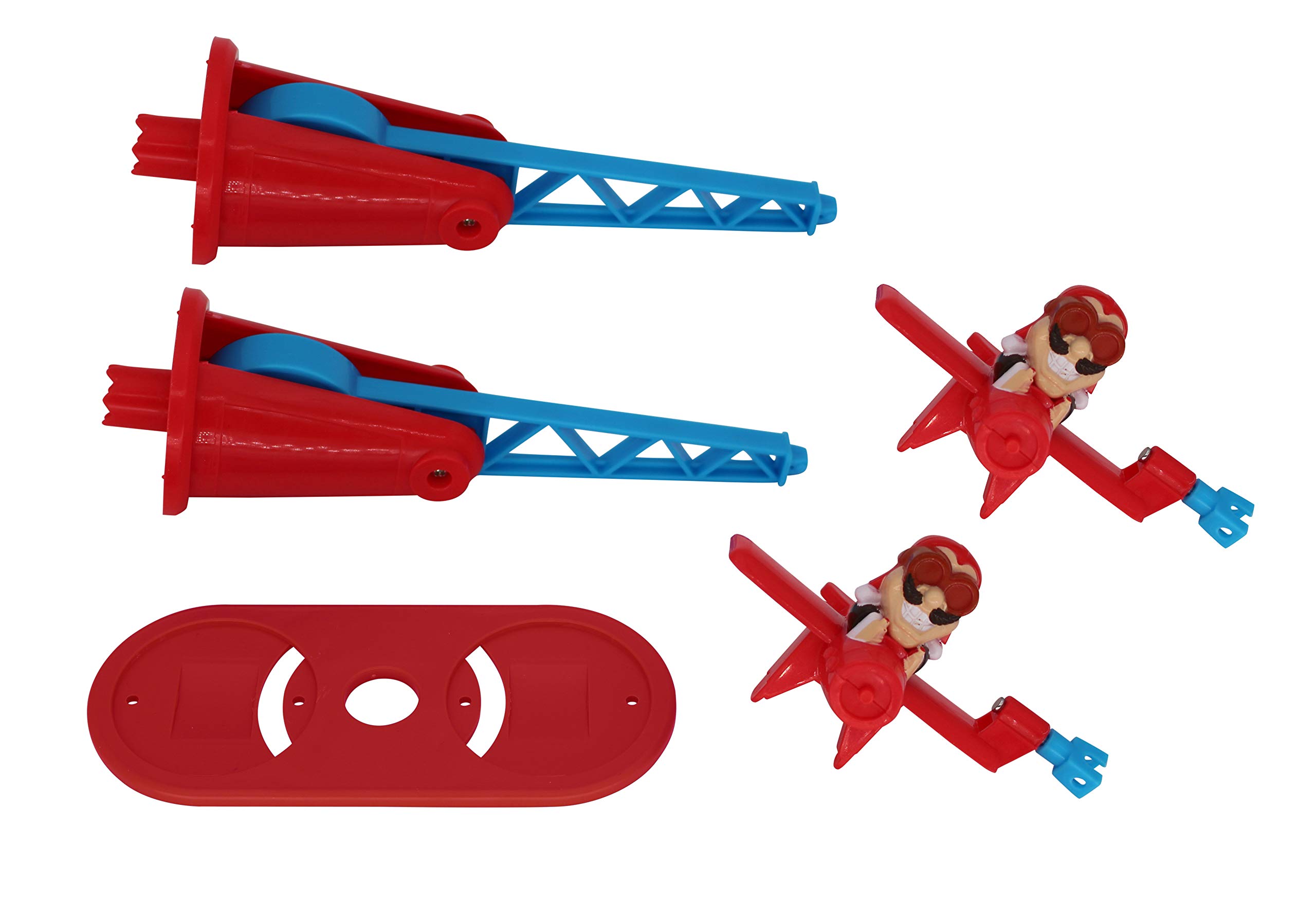 Double Decker for Looping Louie Play Arm with 2 Aeroplane Tuning Edition 2020 (Adaptor Plate + 2x Aviator, Red)