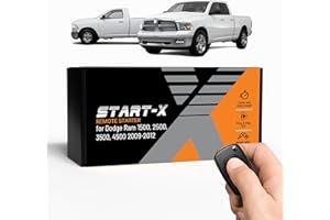 Start-X Remote Starter Kit for Dodge RAM 1500/2500/3500/4500 Gas (2009, 2010, 2011, 2012) Trucks | Key Ignition | Plug N Play Install | Lock 3X to Remote Start | Zero Wire Splicing