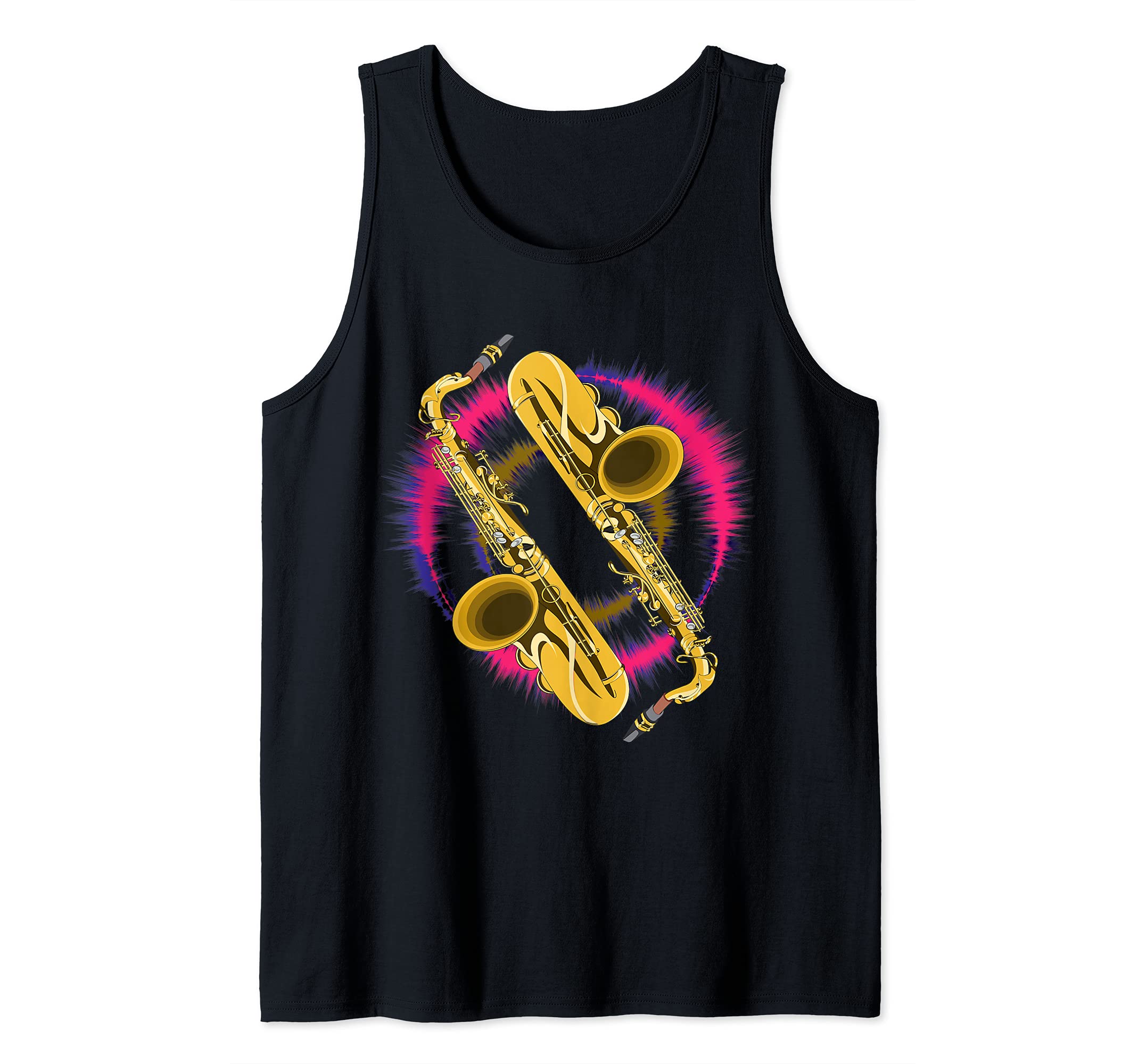 Jazz Musical Instrument Saxophonist Musician Saxophone Tank Top