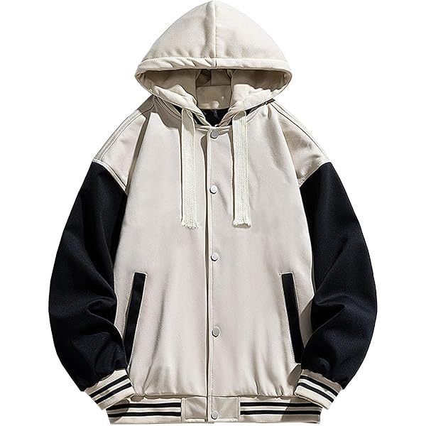 ジャケット・アウター havehad Baseball Sweat Zip-up Jacket JEsilunmaMY Men's Loose Baseball Hoodie Varsity Jacket Lightweight
