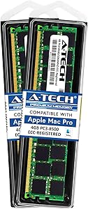 A-Tech for Apple 8GB Kit (2X 4GB) DDR3 1067MHz / 1066MHz PC3 8500 Mac Pro (Early 2009 Mid 2010 Mid 2012) MacPro4,1 Memory RAM
