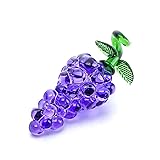 KRISININE Handmade Glass Purple Grape Figurine