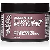 Ora's Amazing Herbal Ultra Healing Body Butter, Intensive Unscented Moisturizer For Dry Skin, Fragrance Free Skin Cream, 8 oz Large