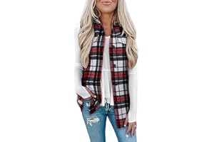 BETTE BOUTIK 2026 Flannel Vest For Women Plaid Lightweight Fully Lined Long Casual Fashion Elegant Jacket